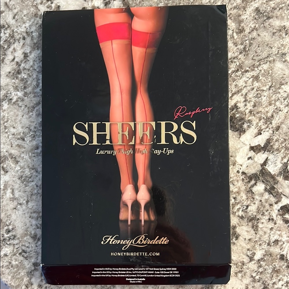 Honey Birdette Red Luxury thigh high stay ups